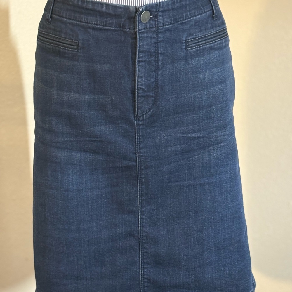 J. Jill Indigo Denim Skirt